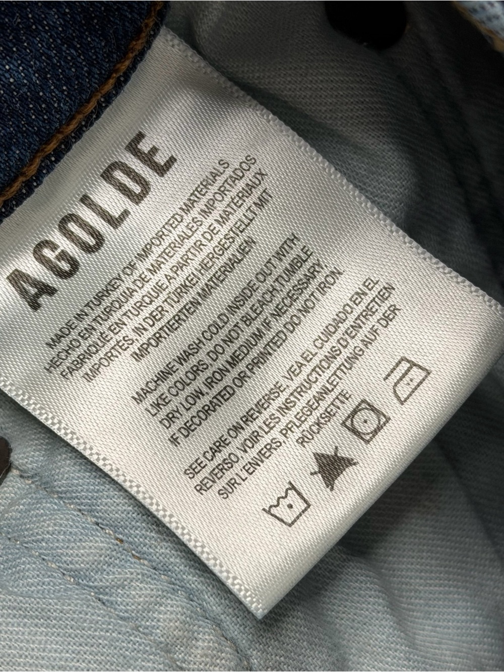 Agolde Riley Long High Rise Straight Jeans Size 26 - Picture 6 of 6